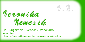 veronika nemcsik business card